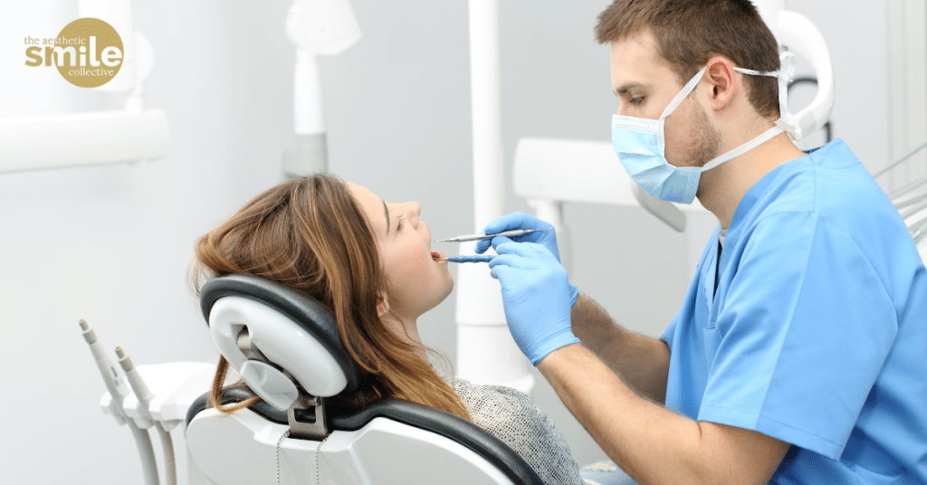 Cosmetic dentist in Albion Brisbane with patient during consultation.
