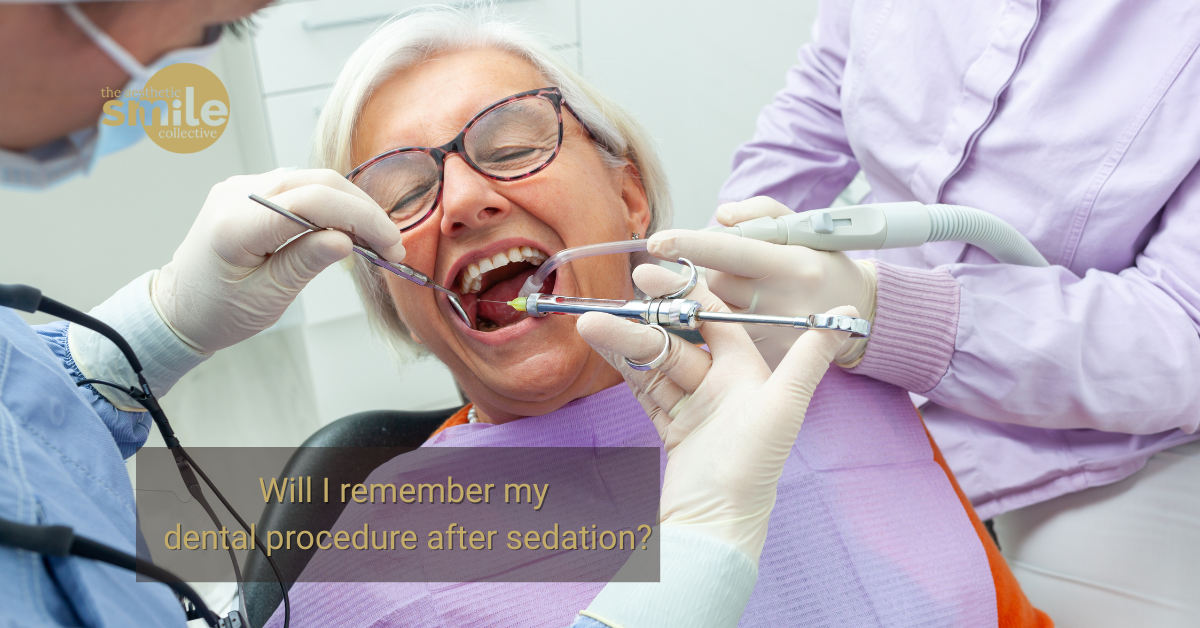 Will I remember my dental procedure after sedation at The Aesthetic Smile Collective in Clayfield, Brisbane.